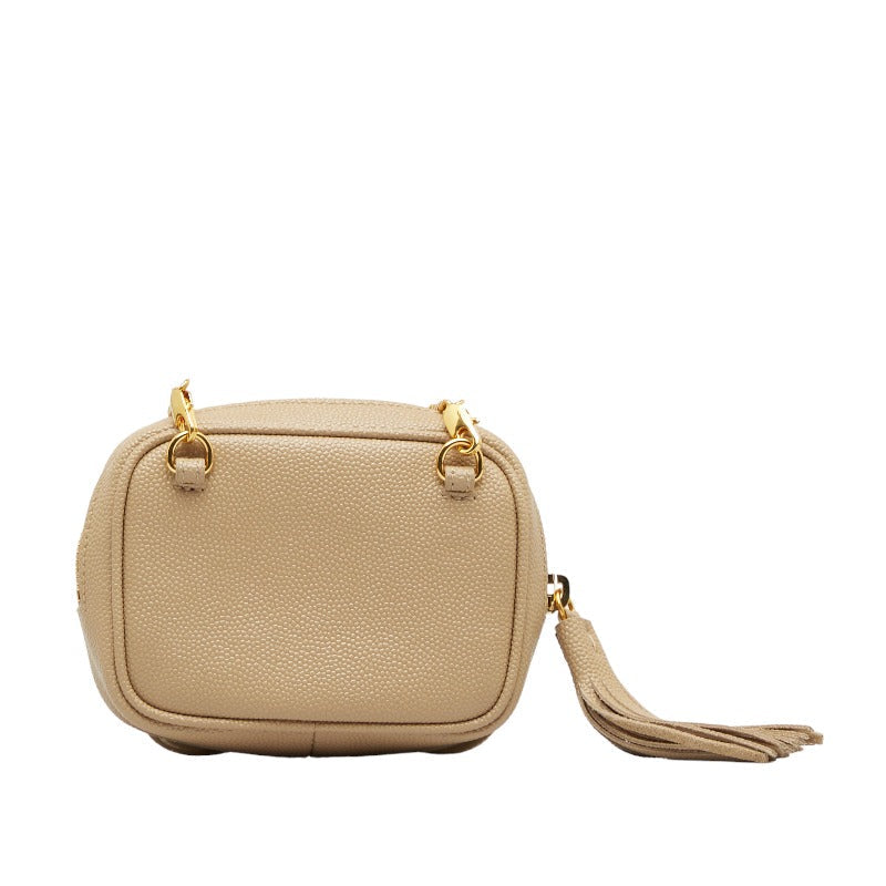 Saint Laurent Monogram Cassandra Ba Mini Chain Shoulder Bag Beige G Leather  Saint Laurent