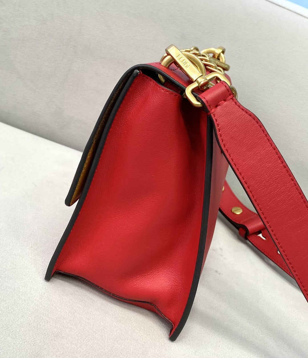 Fendi Kan U Small Red Bag For Woman 25cm/9.5in