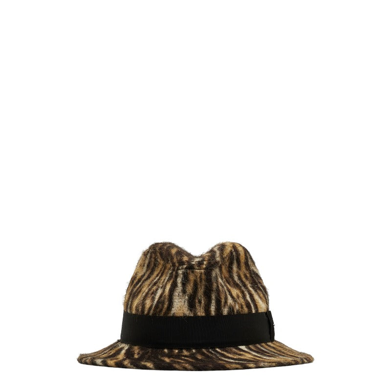 Saint Laurent Top Hat in Wool Beige Ladies