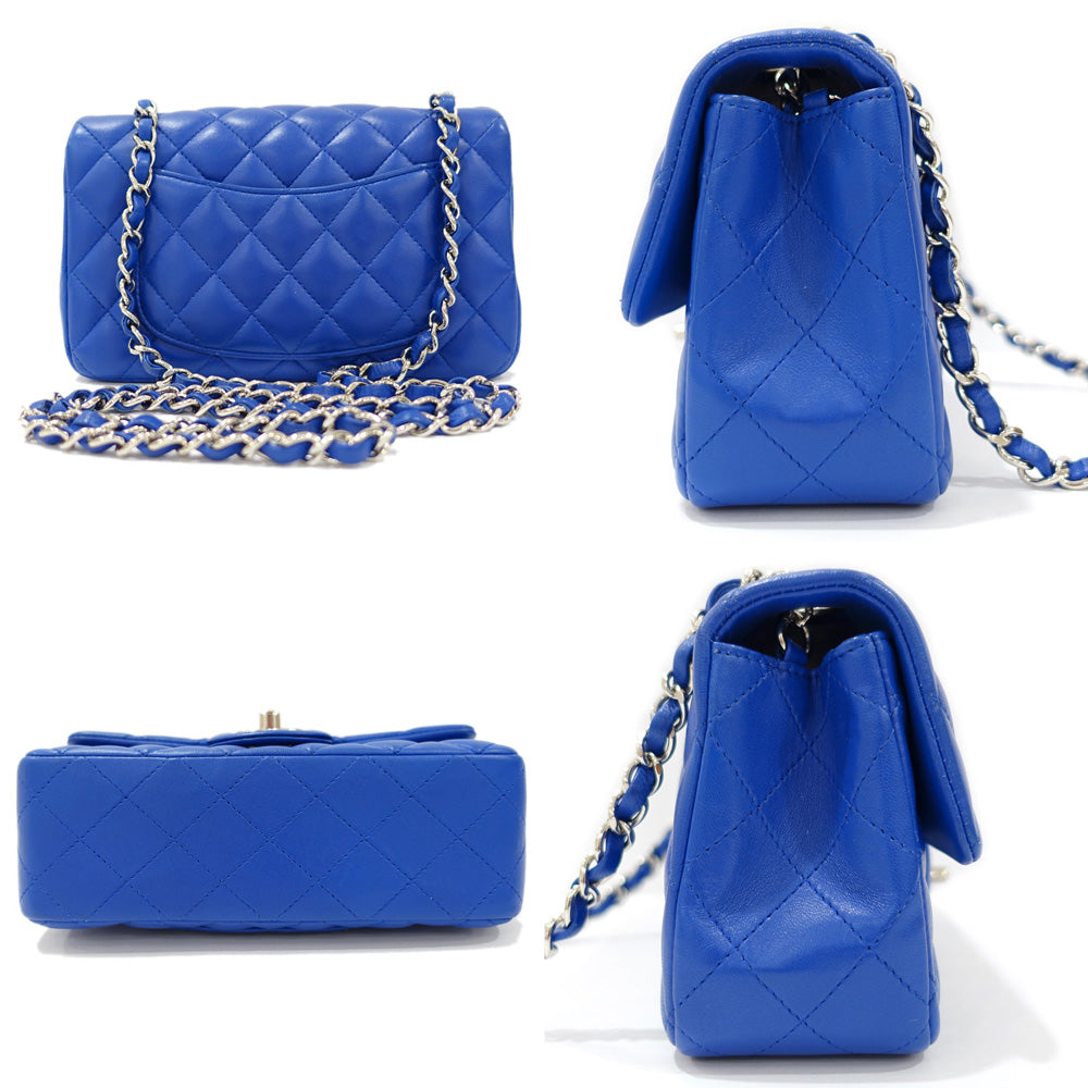 CHANEL A69900 Mini Chain S A69900 Blue G  Flap Bag