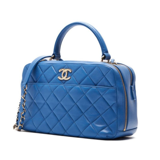 Chanel Matrasse Square  Top Logo 2w Chain Shoulder  Light Blue  Handbag  Handbag Ladies Handbag Hybrid   Ship] Ladies Online