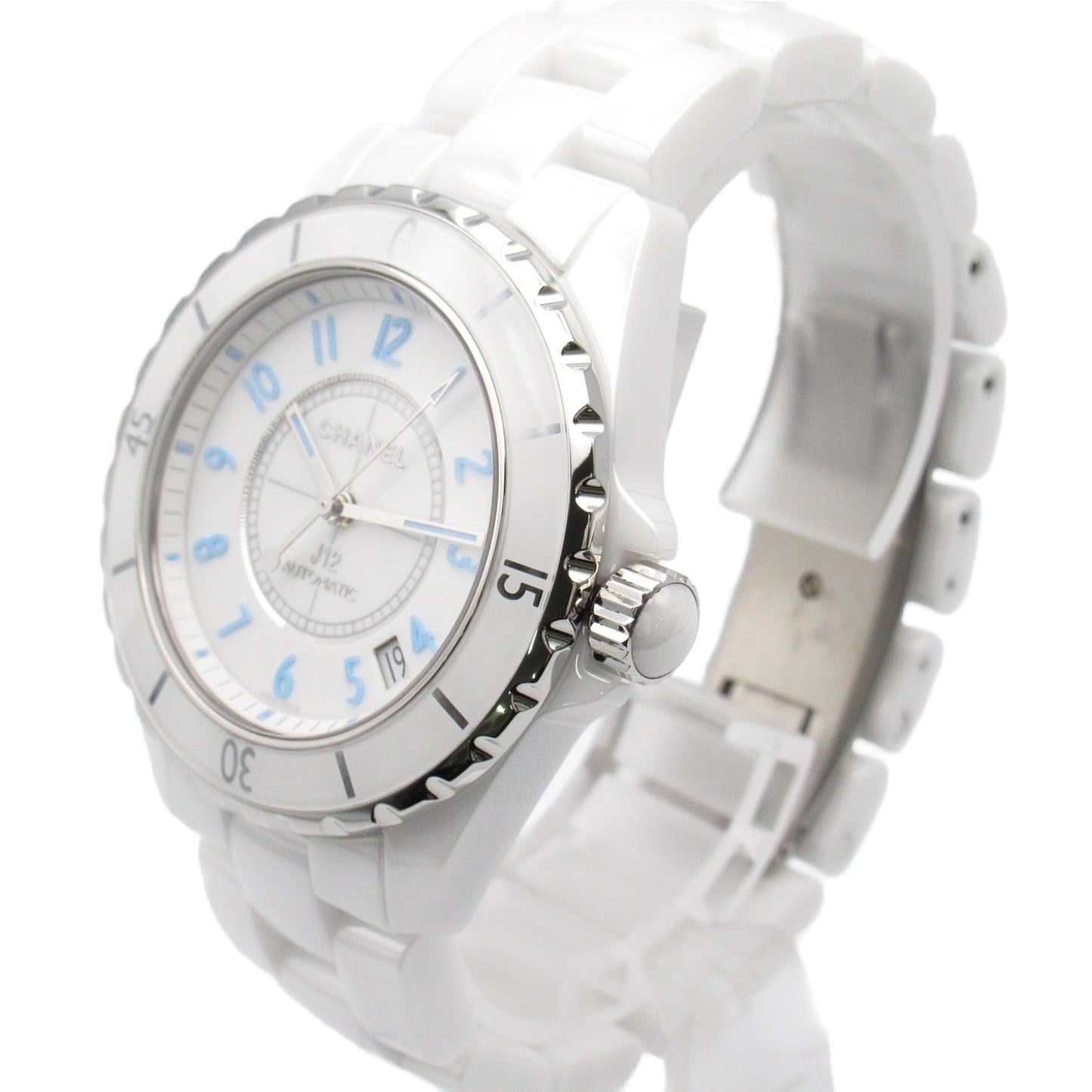 Chanel J12 Blue Light Watch Ceramic  White H3827