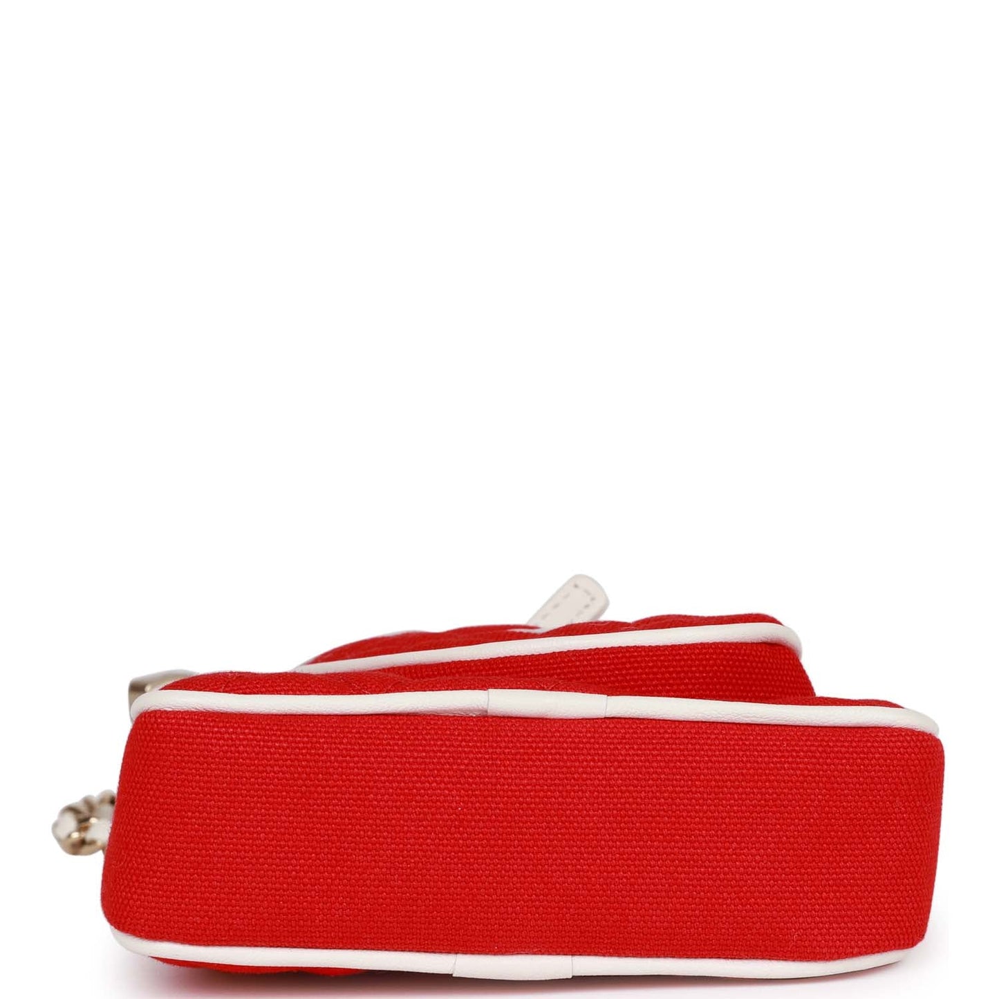 Chanel "Monte-Carlo" Mini Crossbody Tennis Bag Red Canvas Light Gold Hardware