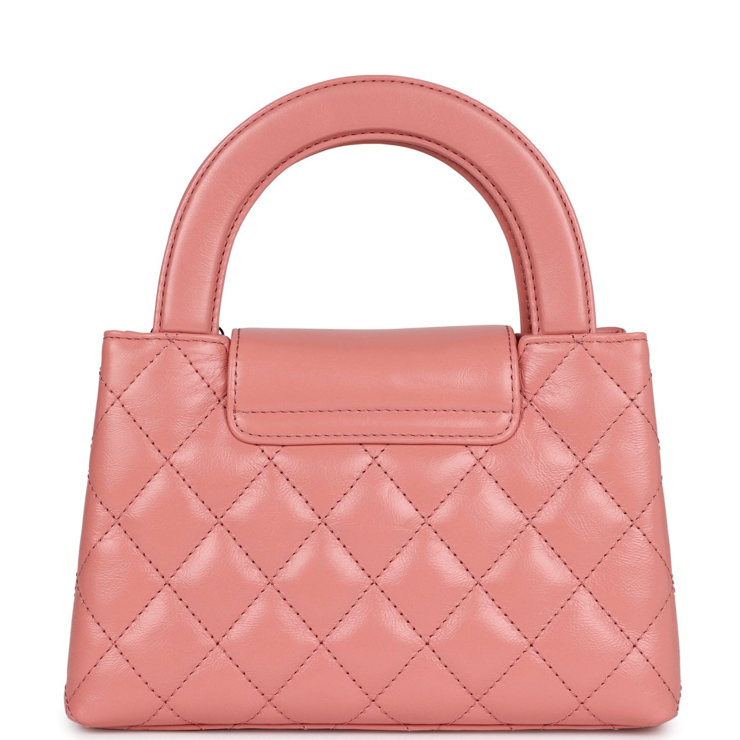 Chanel Small Kelly Shopper Pink Shiny Aged Calfskin Brushed Gold Hardware