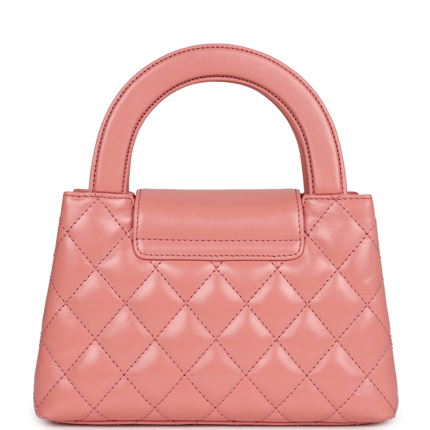 Chanel Small Kelly Shopper Pink Shiny Aged Calfskin Brushed Gold Hardware