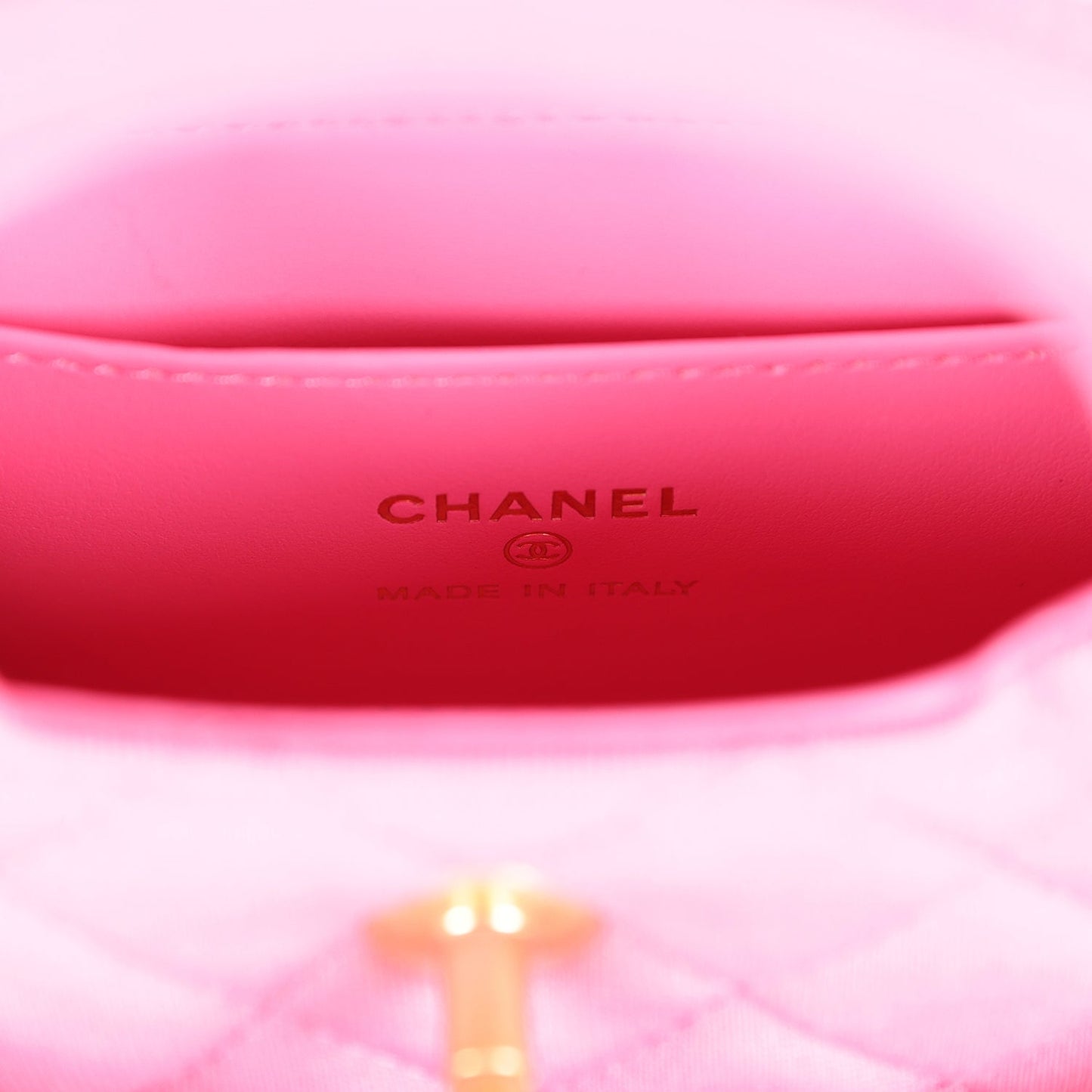 Chanel Nano Kelly Shopper Hot Pink Jersey Brushed Gold Hardware