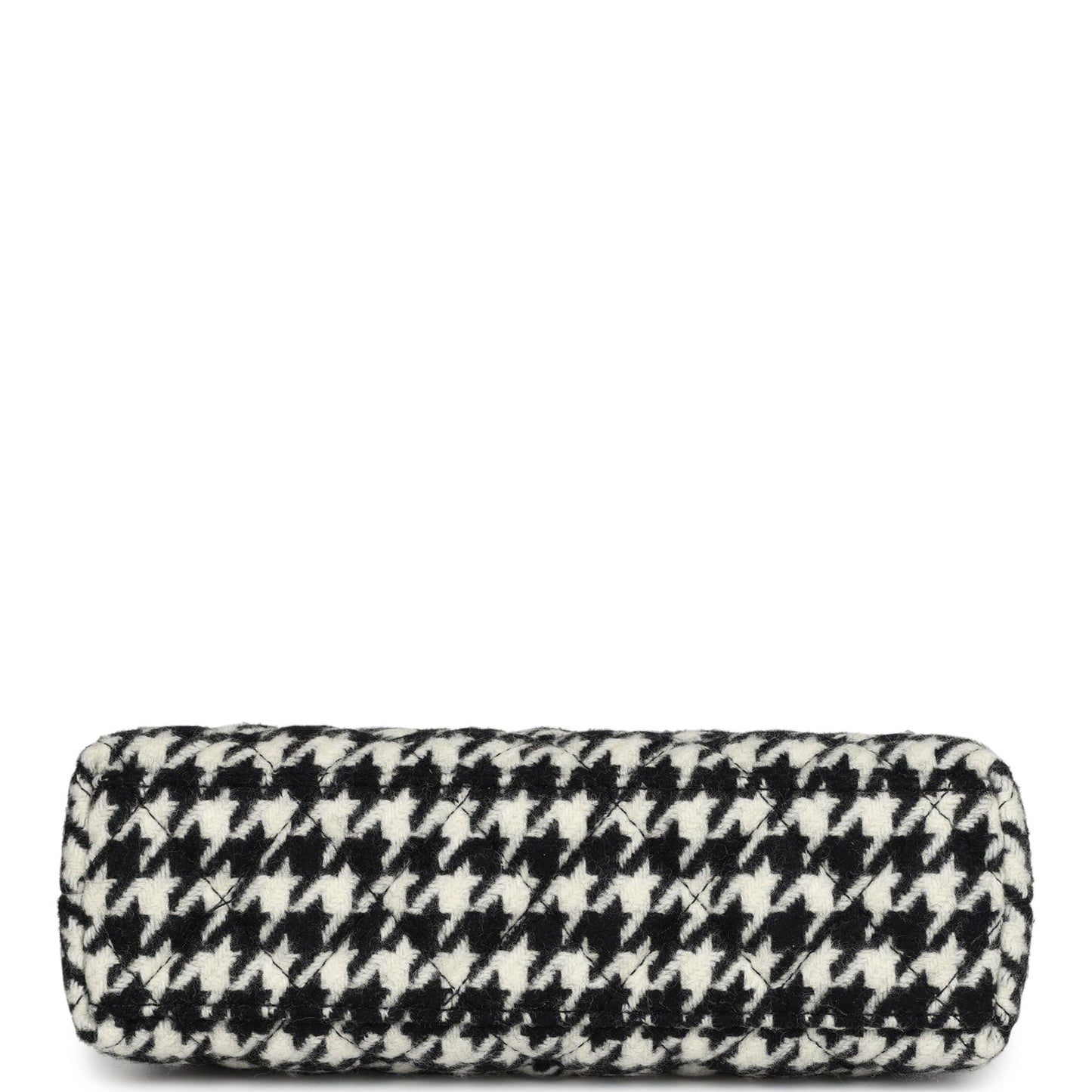 Chanel Small Kelly Shopper Black and White Houndstooth Tweed Brushed Gold Hardware