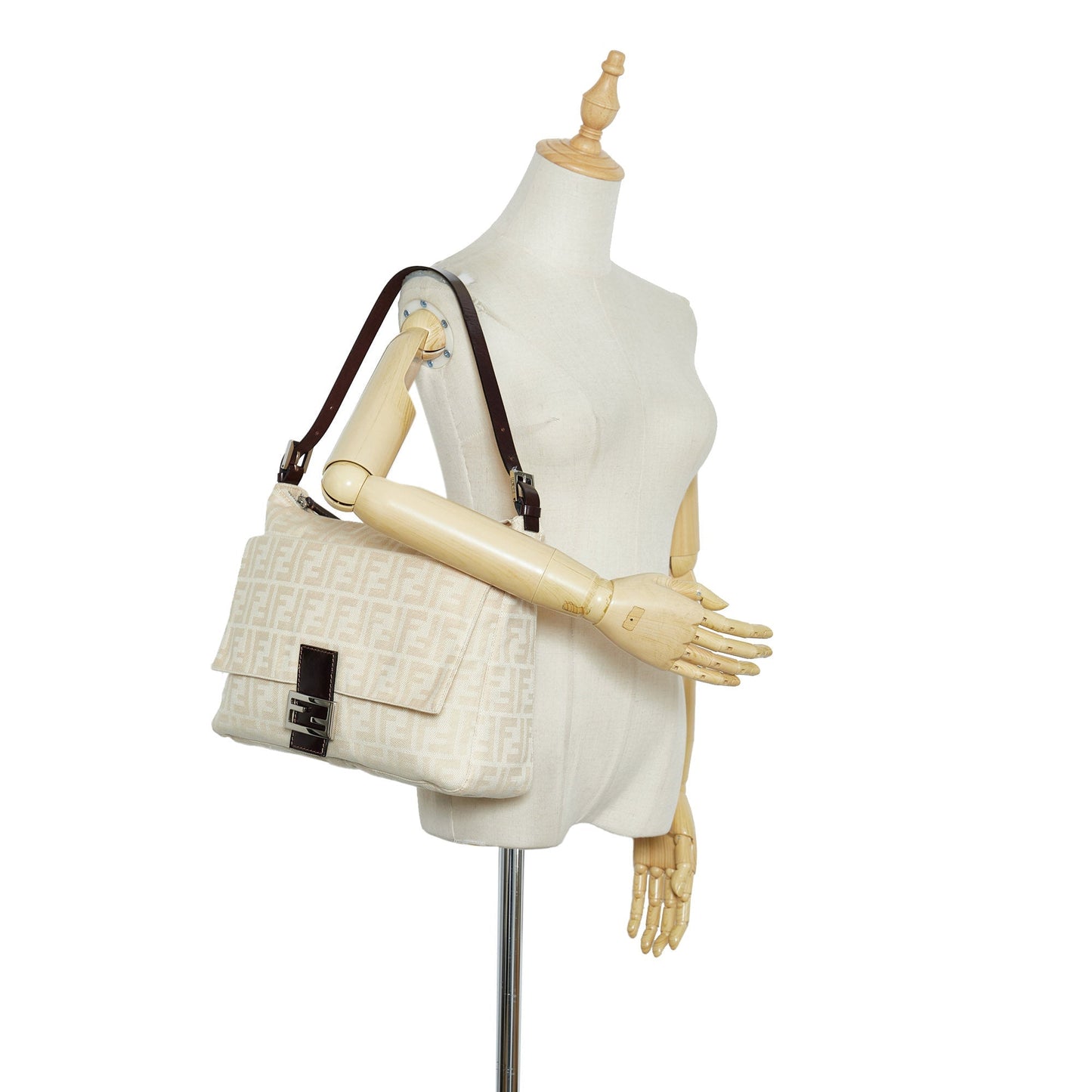 FENDI Zucca Canvas Shoulder Bag