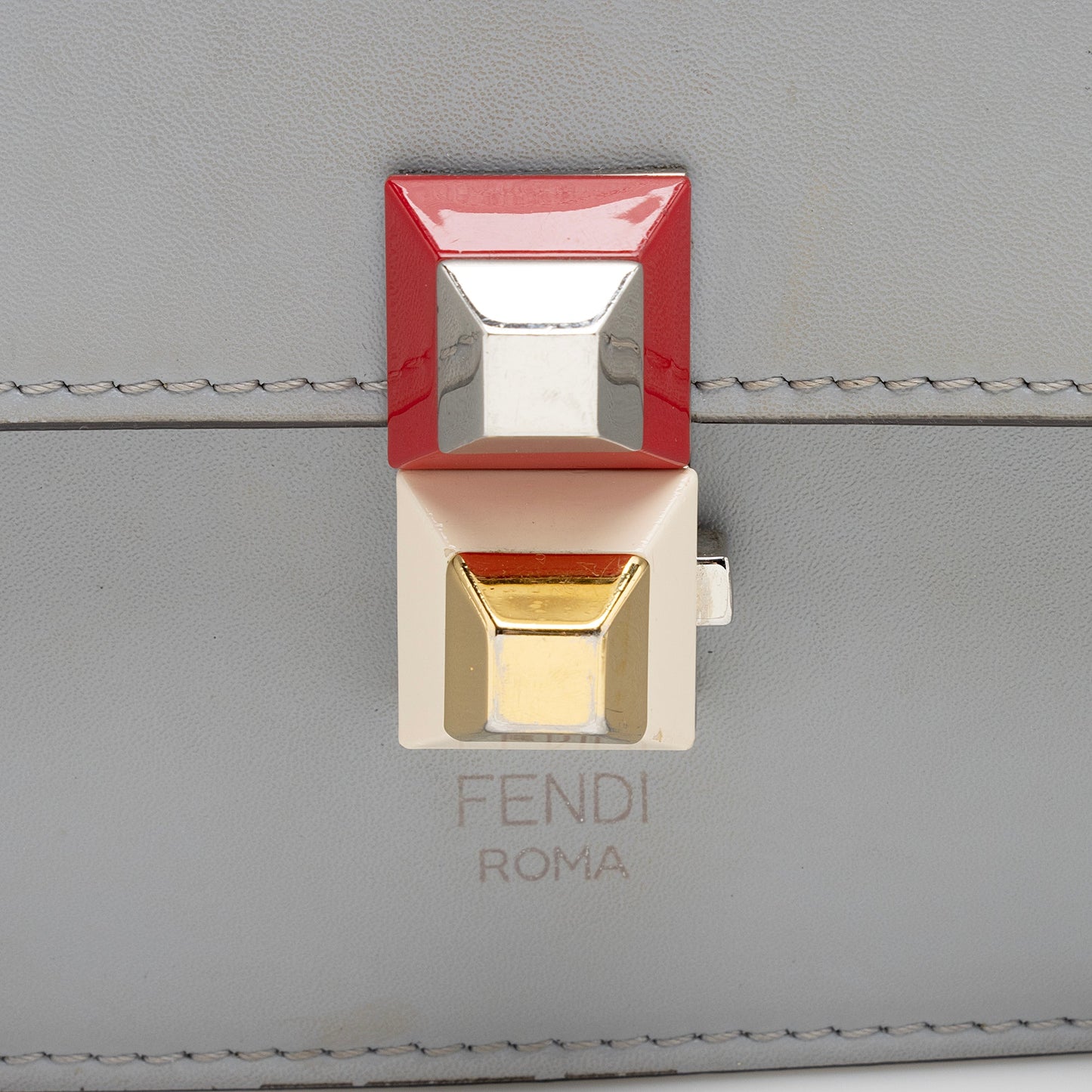 Fendi Calfskin Kan I Small Shoulder Bag