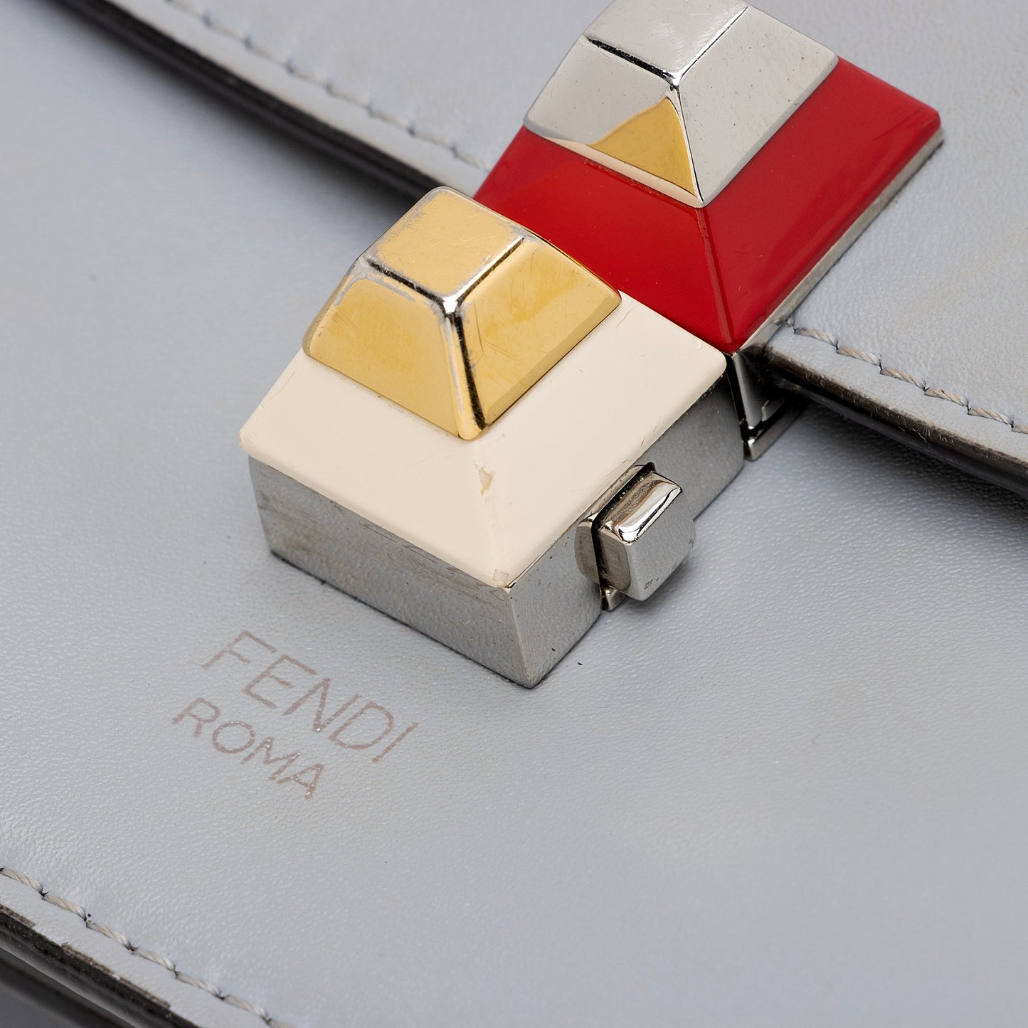 Fendi Calfskin Kan I Small Shoulder Bag