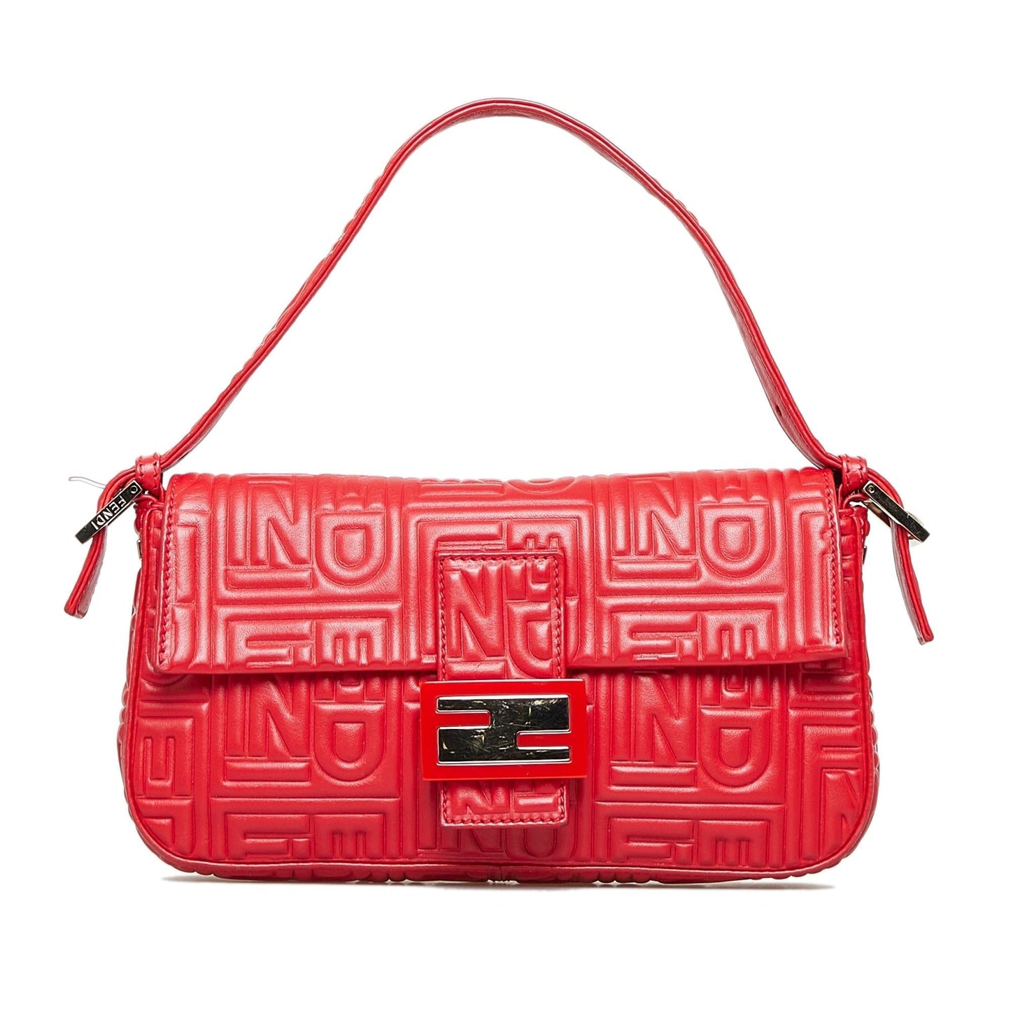 Fendi Embossed Leather Mamma Baguette