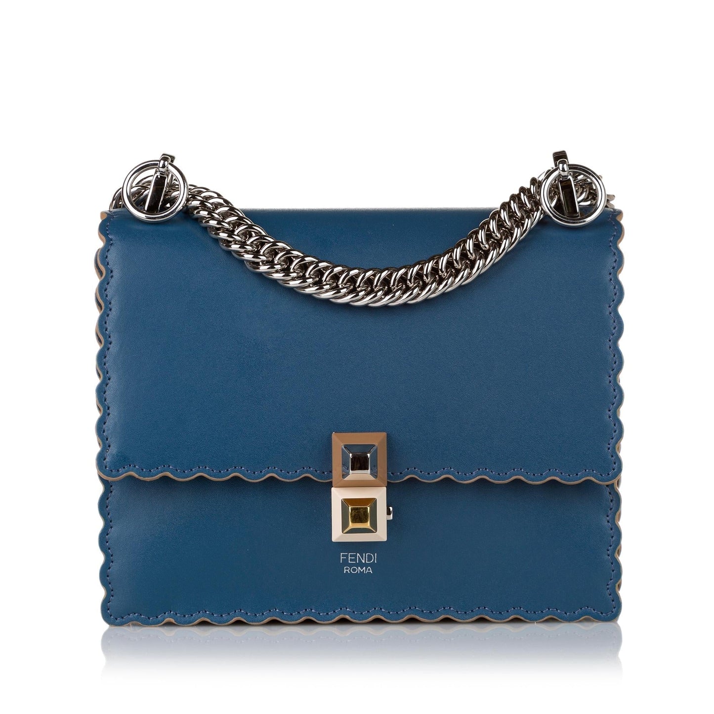 Fendi Kan I Leather Crossbody Bag