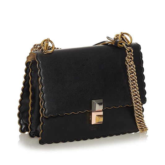 Fendi Kan I Leather Crossbody Bag