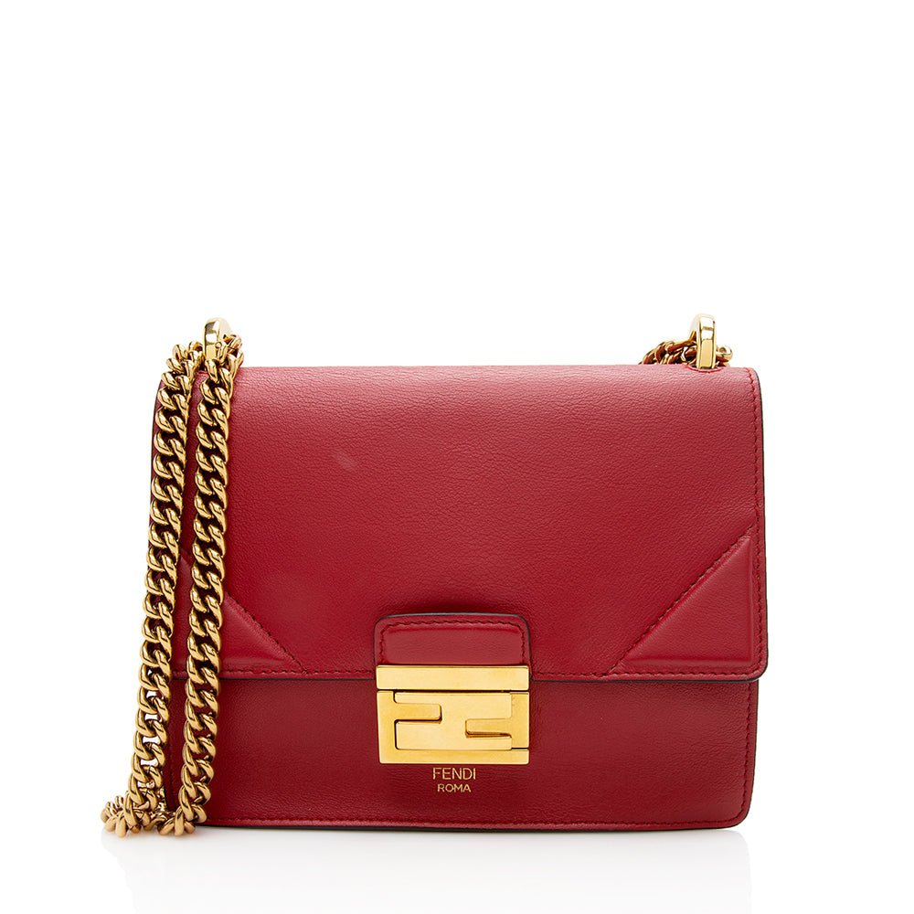 Fendi Leather Kan U Grace Small Crossbody Bag