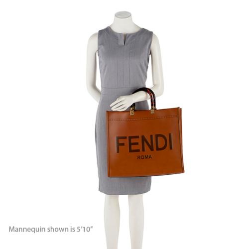 Fendi Leather Sunshine Large Shopper Tote