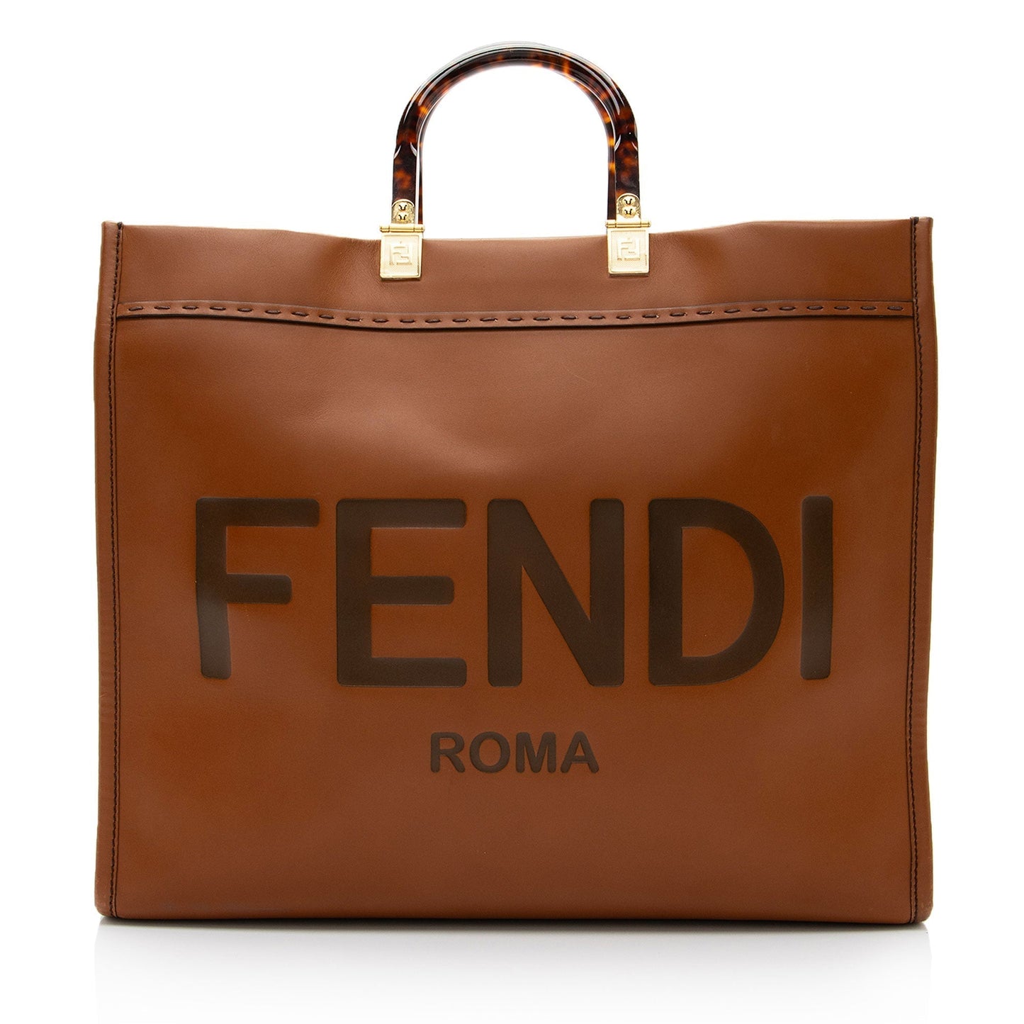 Fendi Leather Sunshine Large Shopper Tote