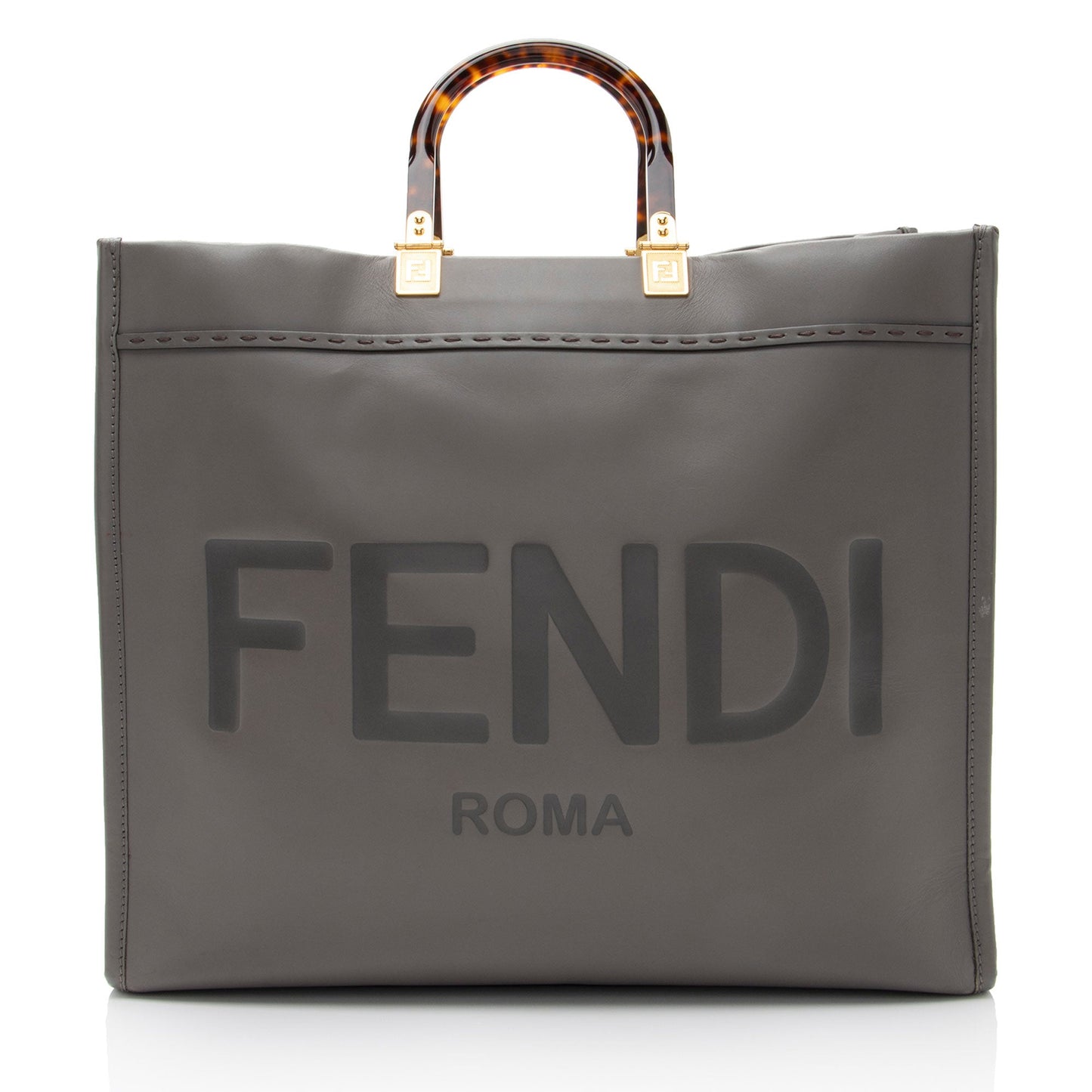 Fendi Leather Sunshine Large Shopper Tote