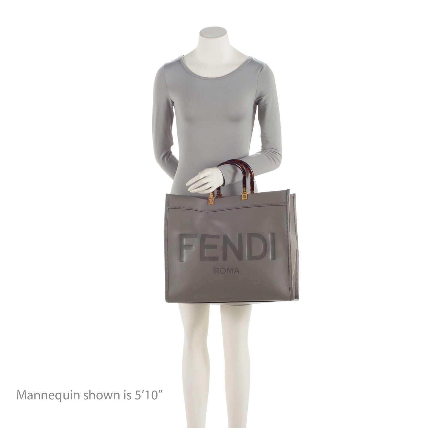 Fendi Leather Sunshine Large Shopper Tote