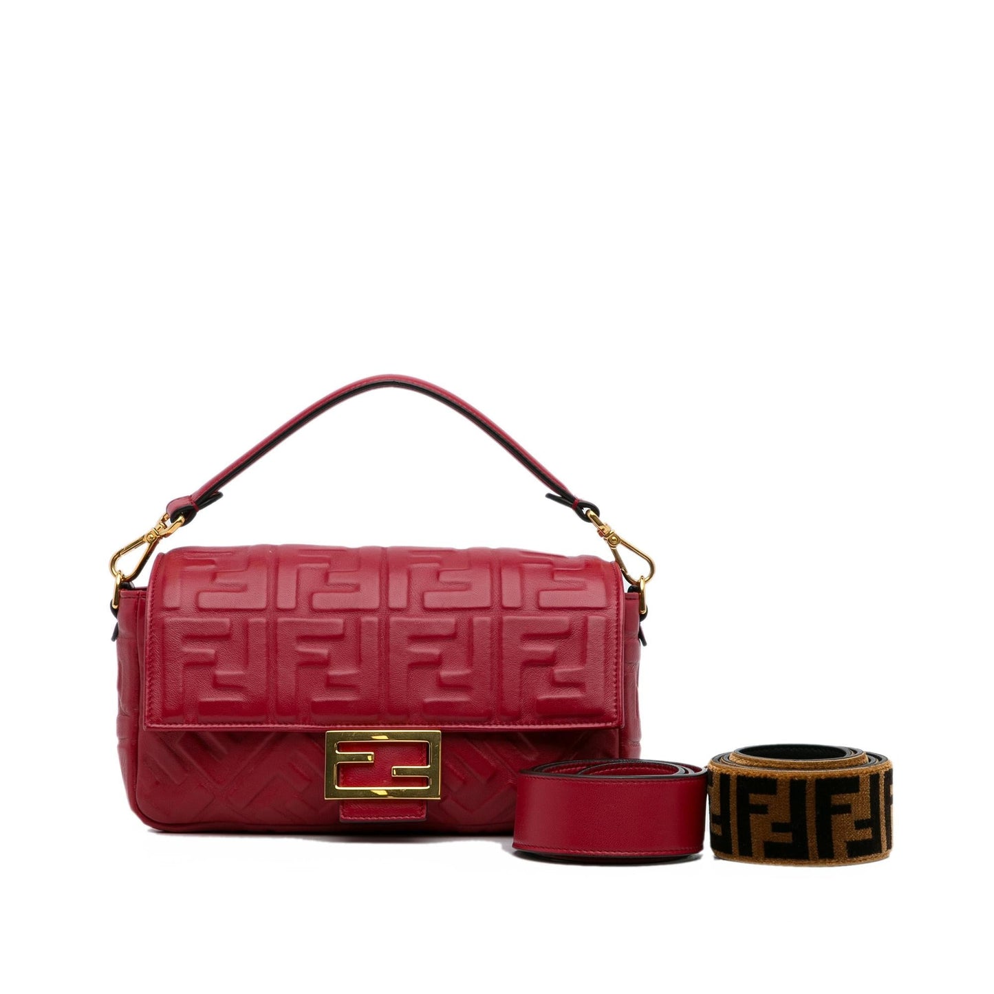 Fendi Medium Embossed Zucca Baguette