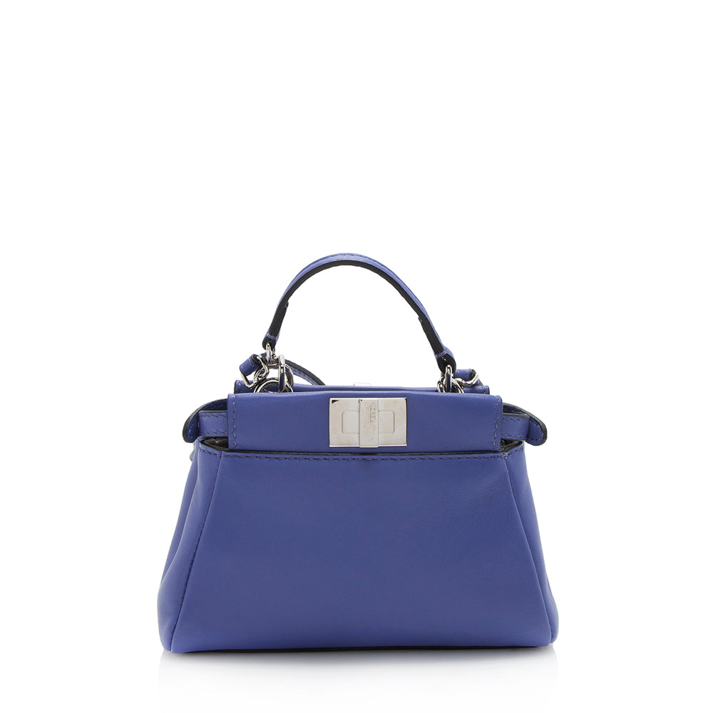 Fendi Nappa Leather Peekaboo Micro Shoulder Bag (SHF-11504)