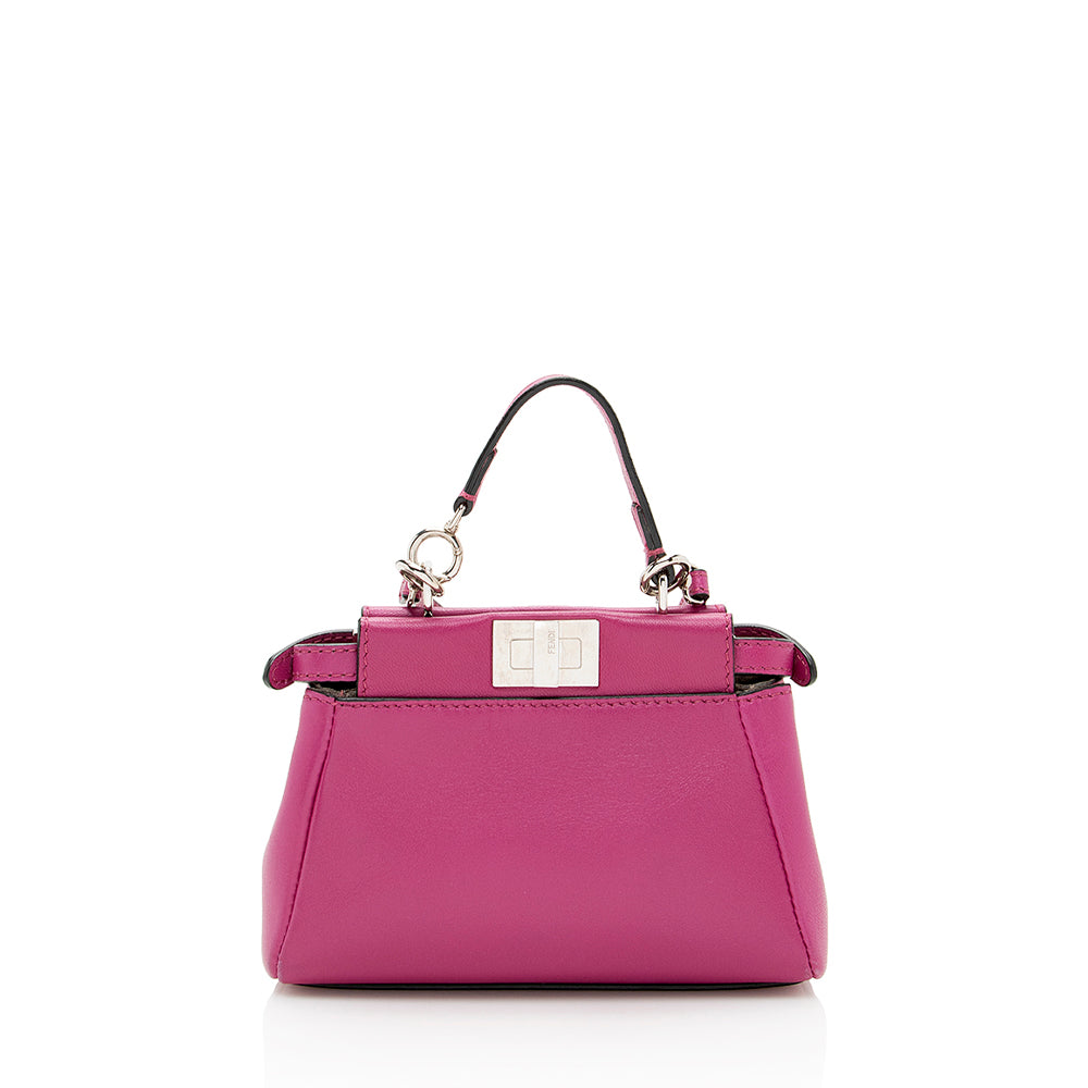 Fendi Nappa Leather Peekaboo Micro Shoulder Bag (SHF-19846)