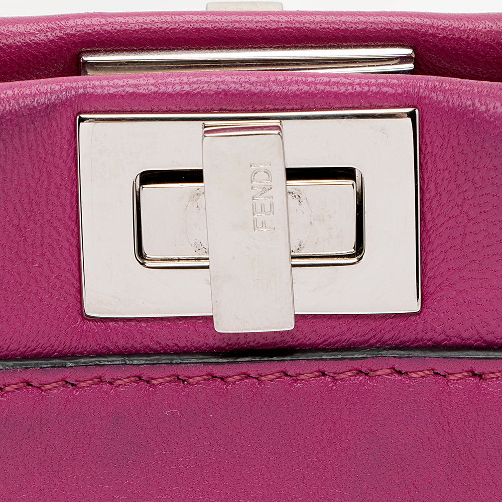 Fendi Nappa Leather Peekaboo Micro Shoulder Bag (SHF-19846)