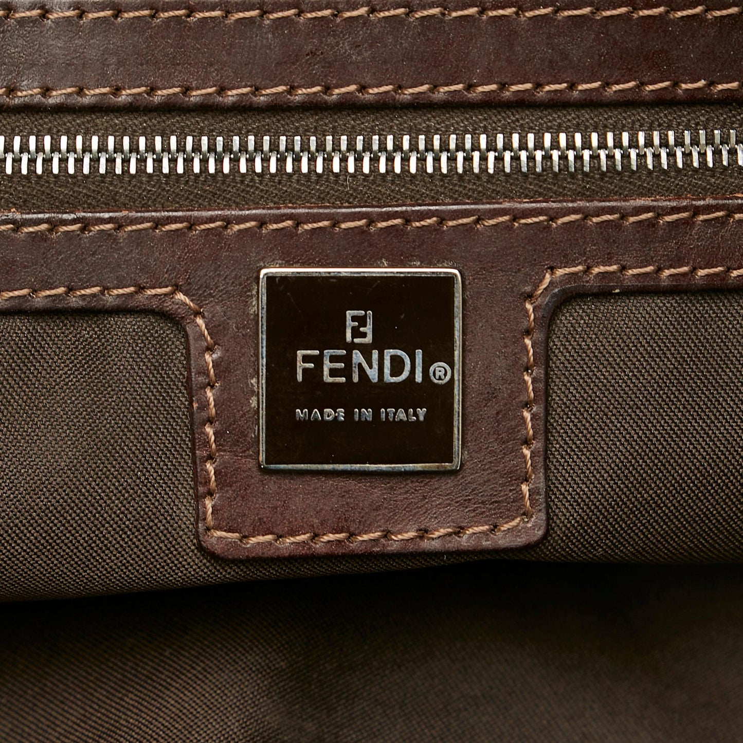 Fendi Zucca Canvas Shoulder Bag