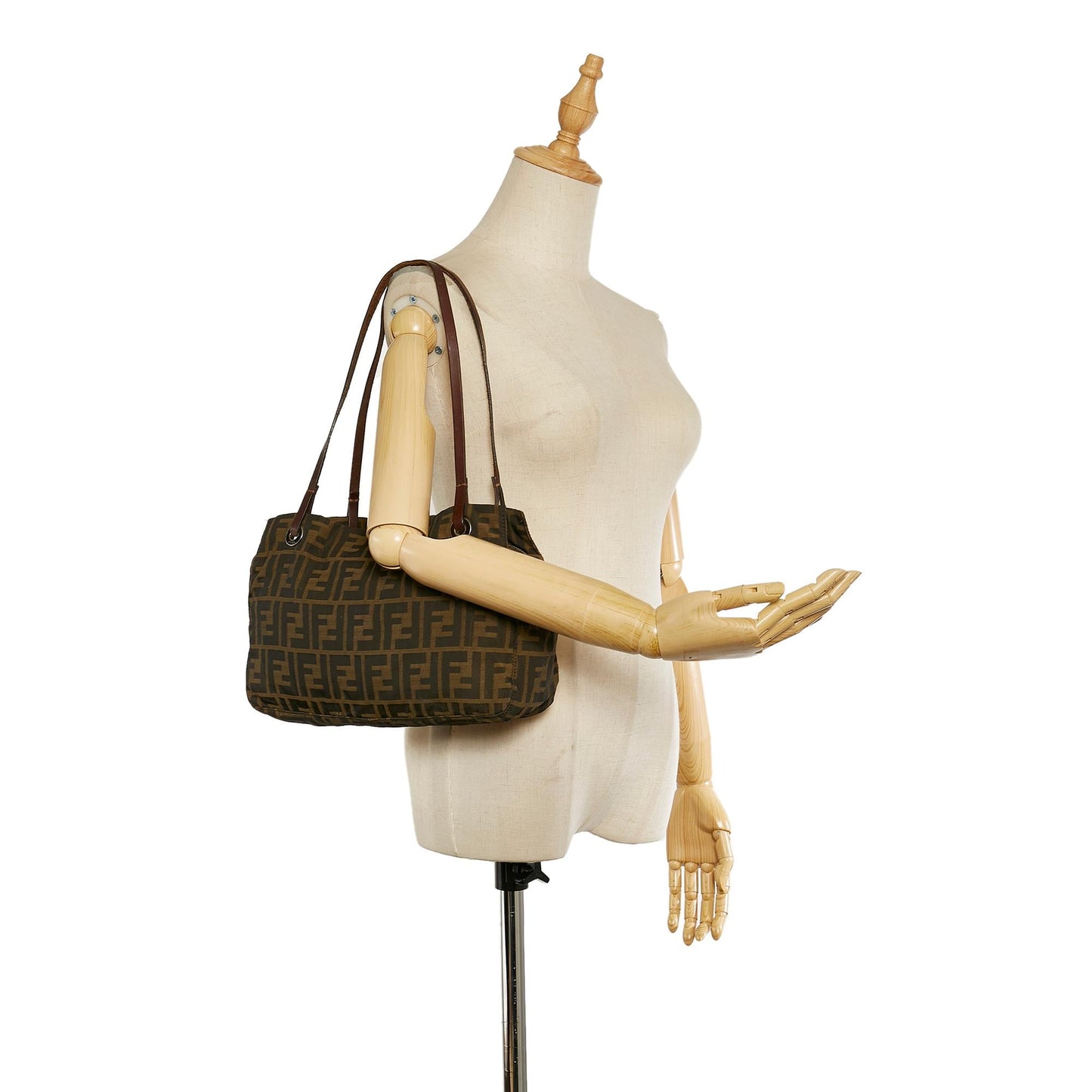 Fendi Zucca Canvas Shoulder Bag