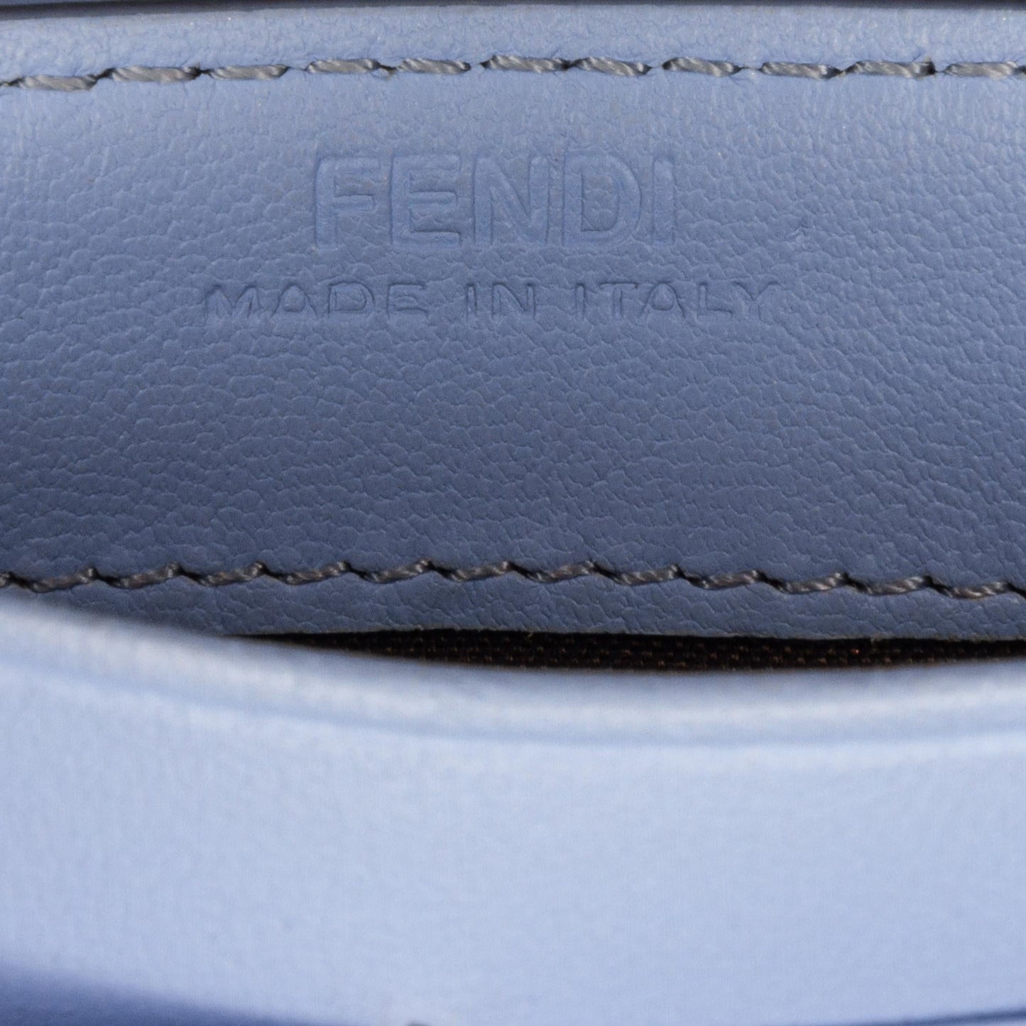 Fendi Zucca Embossed Leather Wallet on Chain