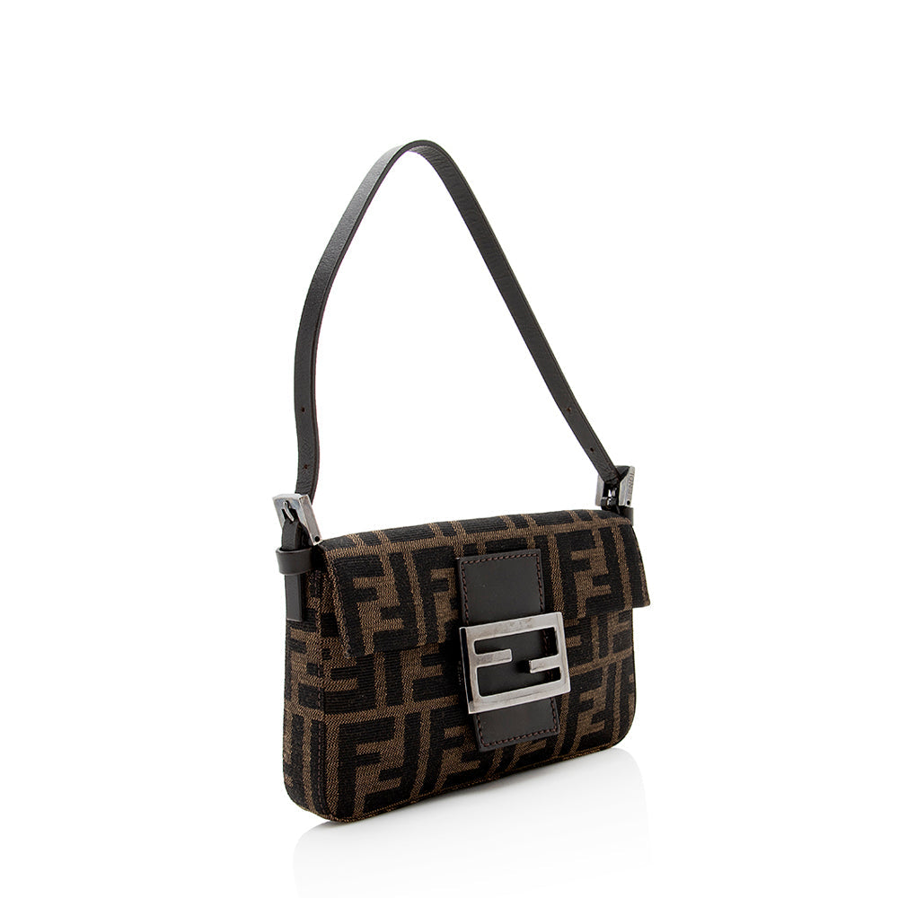 Fendi Zucca Mini Baguette Shoulder Bag