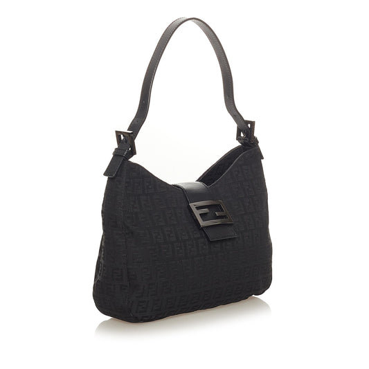 Fendi Zucchino Canvas Shoulder Bag