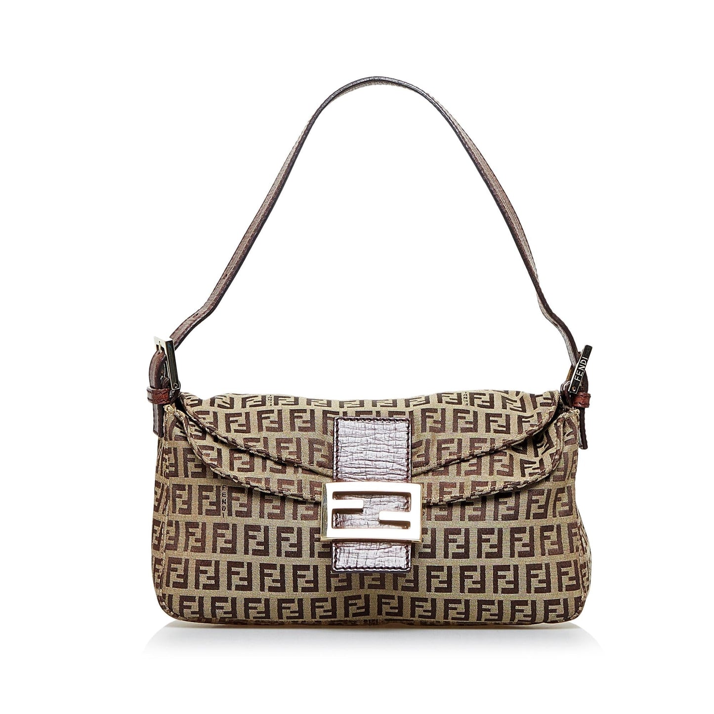 Fendi Zucchino Double Flap Baguette