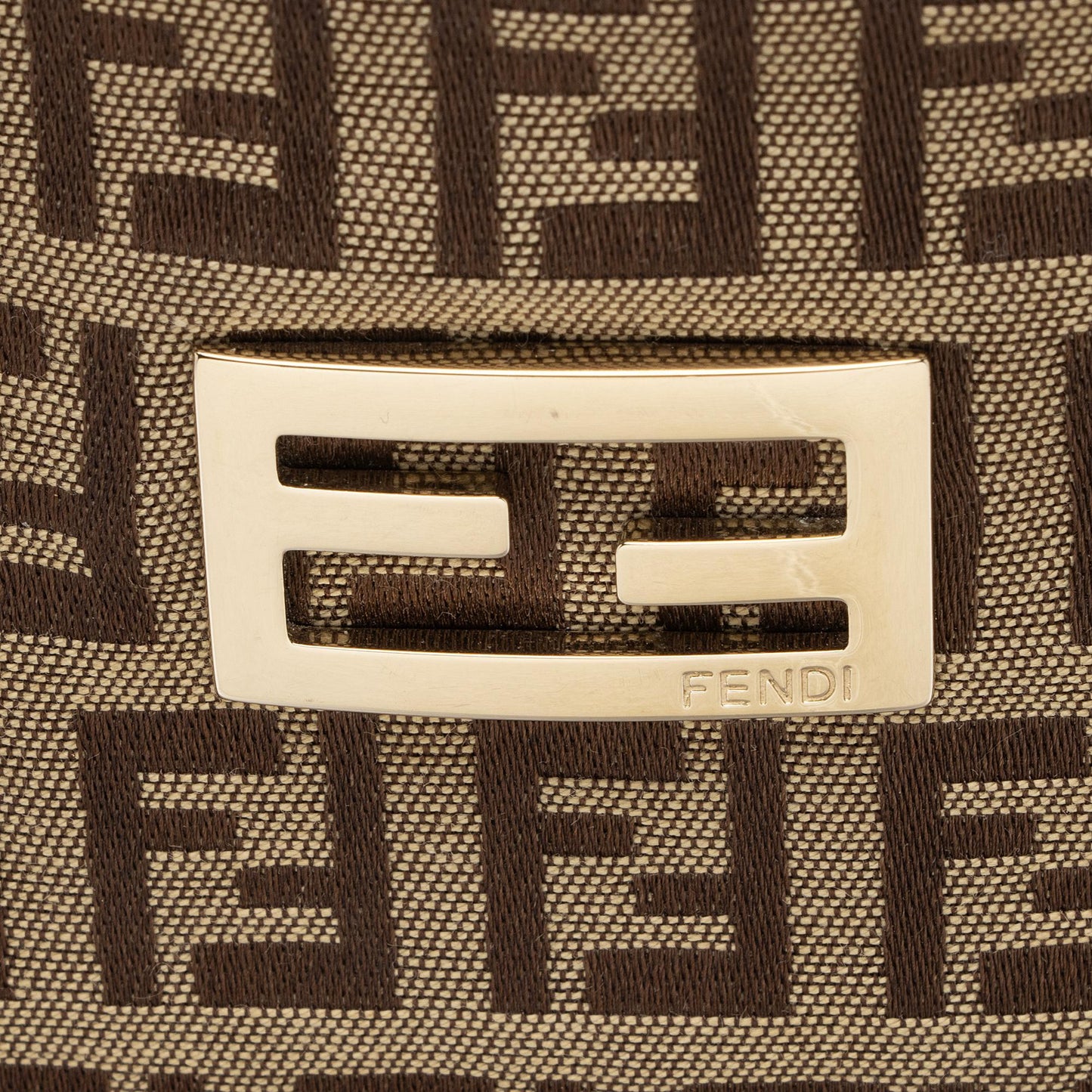 Fendi Zucchino Logo Large Tote