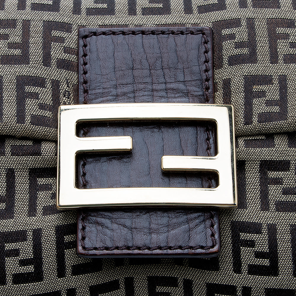 Fendi Zucchino Mini Baguette Bag