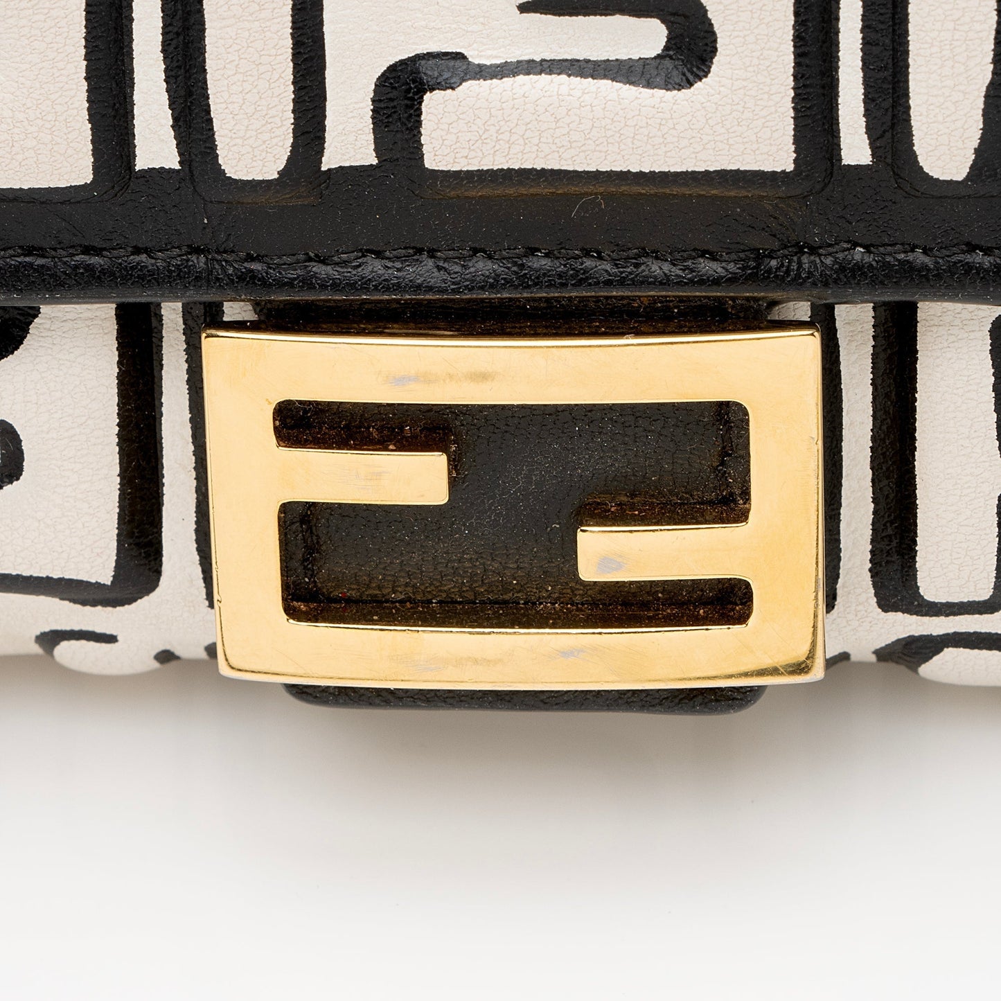 Fendi x Joshua Vides FF Logo Leather Wallet with Chain