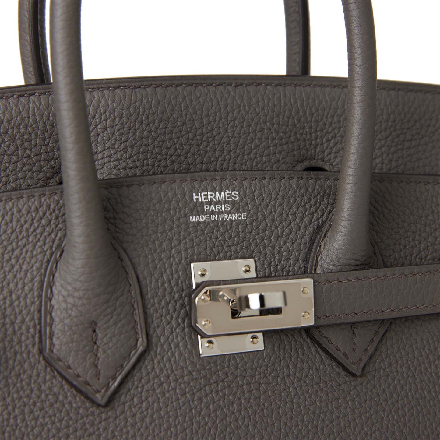 Hermes Birkin 25 Etain Togo Palladium Hardware