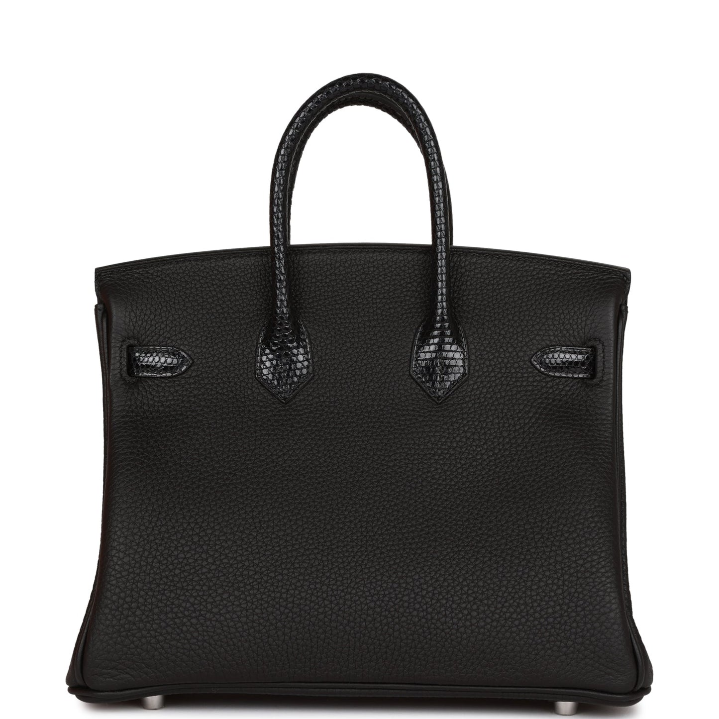 Hermes Birkin 25 Black Lizard and Togo Touch Palladium Hardware