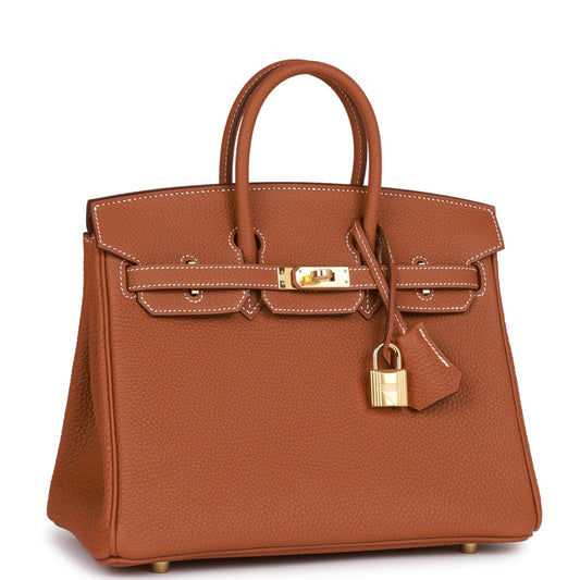 Hermes Birkin 25 Gold Togo Gold Hardware