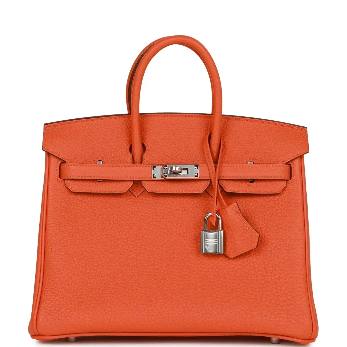 Hermes Birkin 25 Orange Togo Palladium Hardware