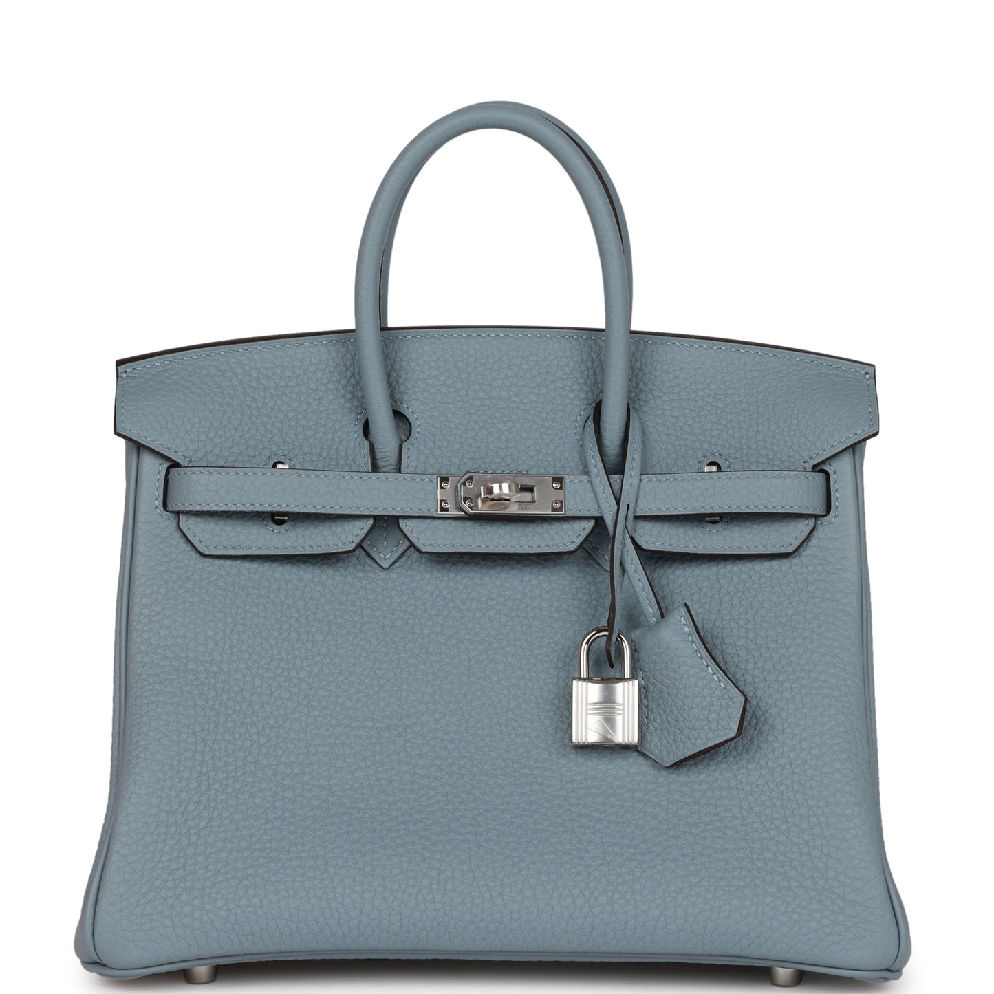 Hermes Birkin 25 Bleu Lin Verso Togo Palladium Hardware