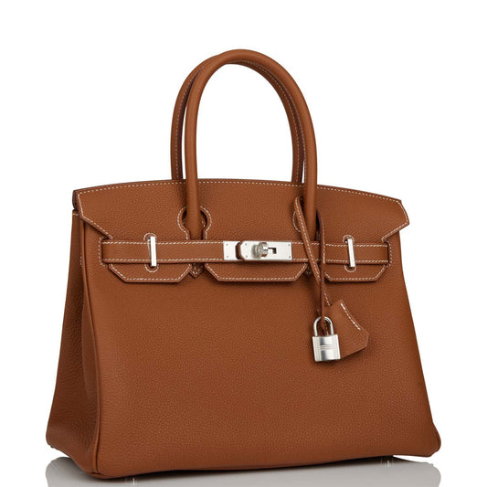 Hermes Birkin 30 Gold Togo Palladium Hardware