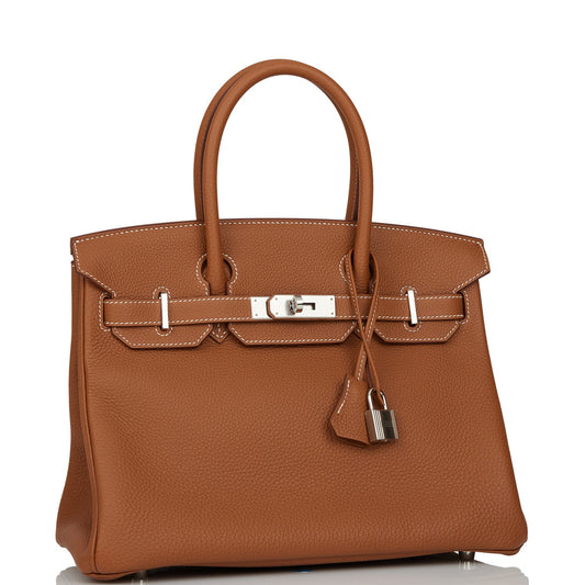 Hermes Birkin 30 Gold Togo Palladium Hardware