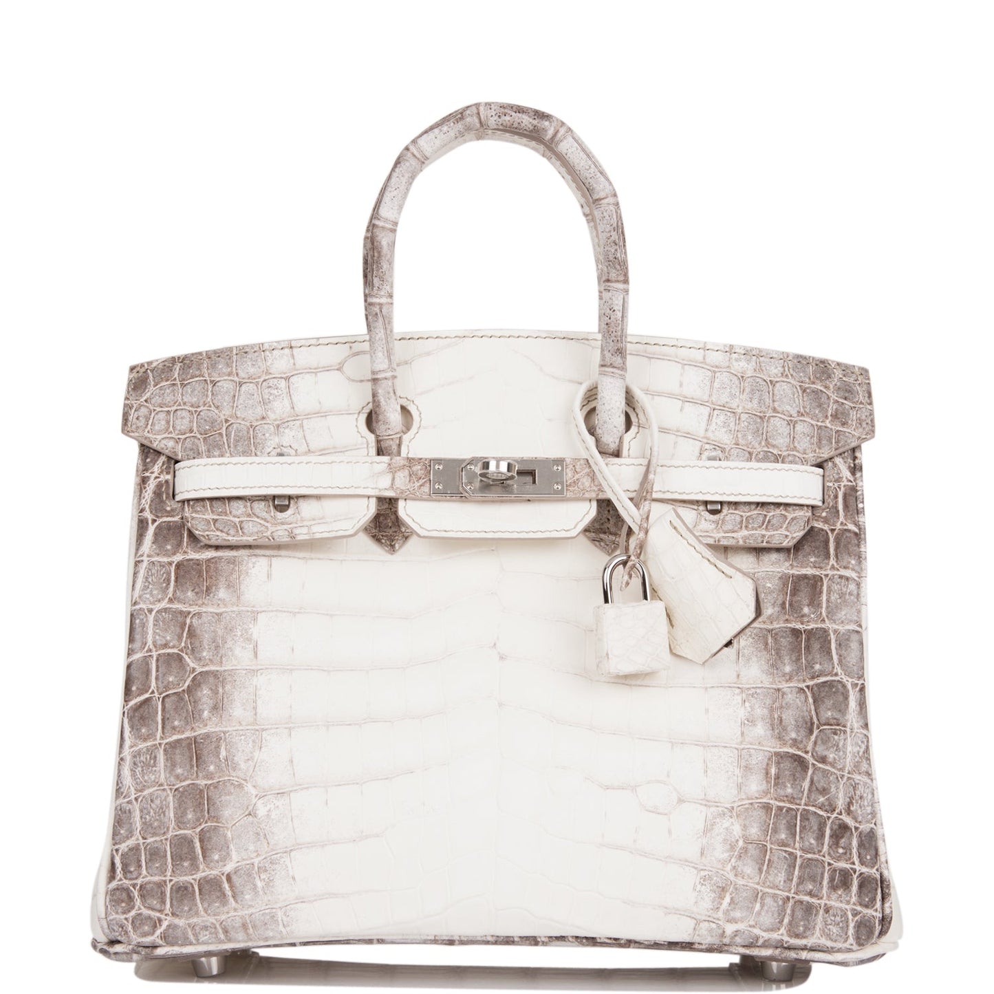 Hermes Birkin 25 Himalaya Niloticus Crocodile Palladium Hardware