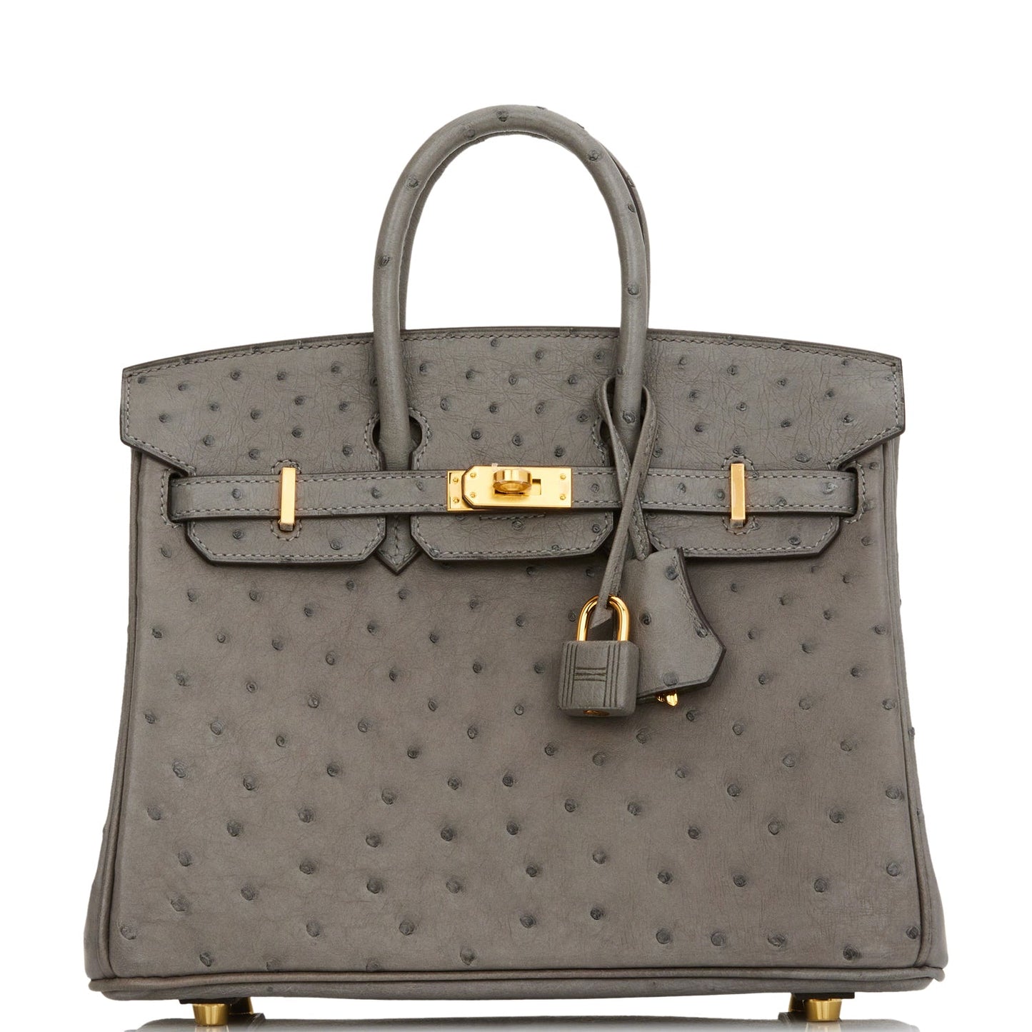 Hermes Birkin 25 Gris Meyer Ostrich Gold Hardware