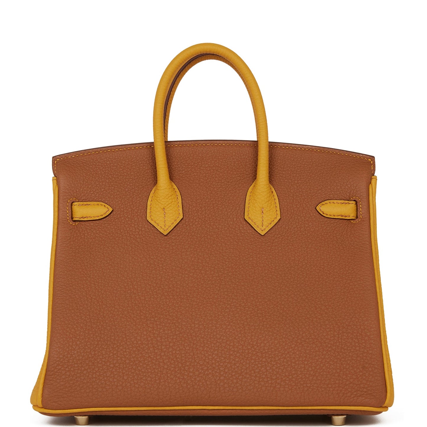 Hermes Special Order (HSS) Birkin 25 Gold and Jaune Ambre Togo Brushed Gold Hardware