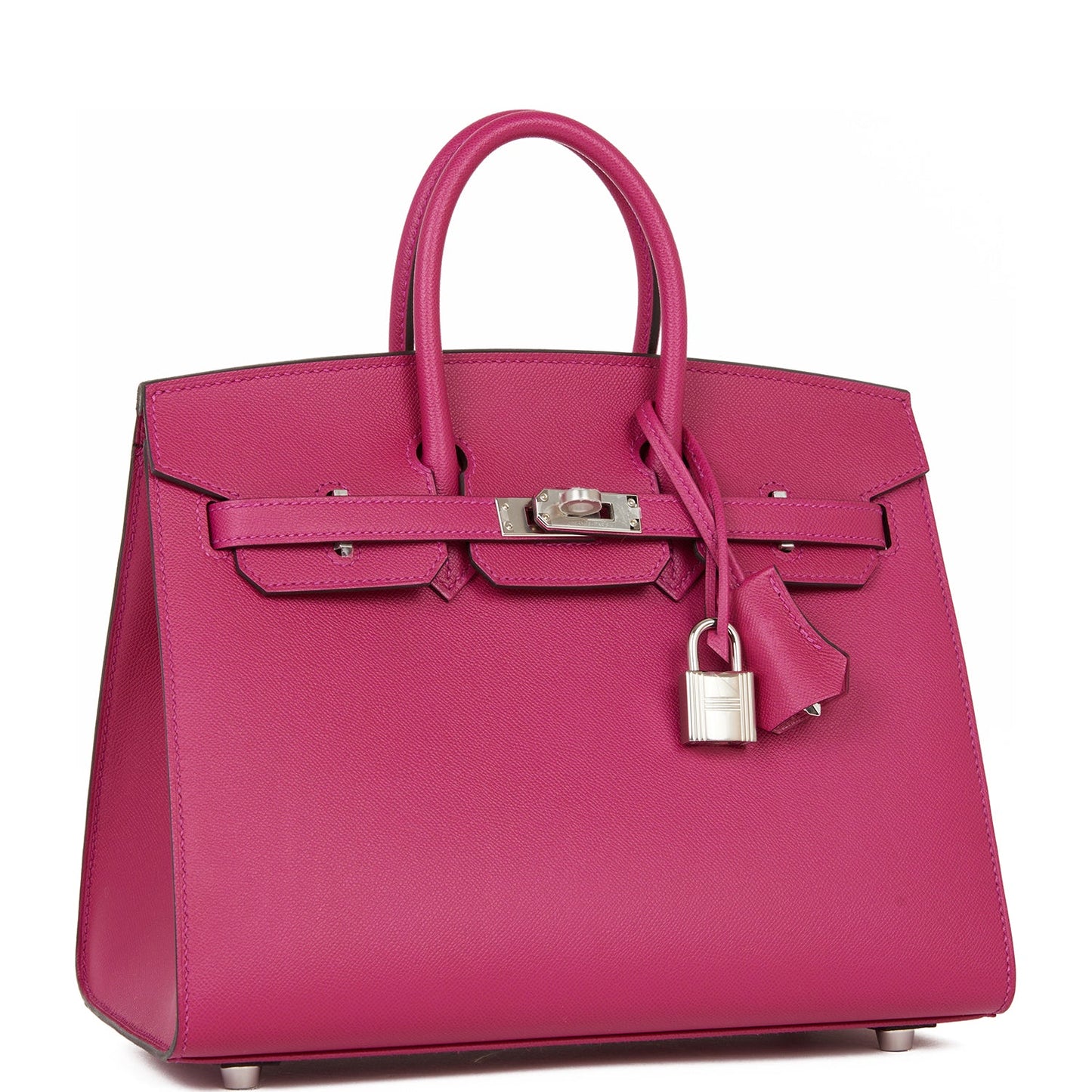 Hermes Birkin Sellier 25 Rose Pourpre Veau Madame Palladium Hardware