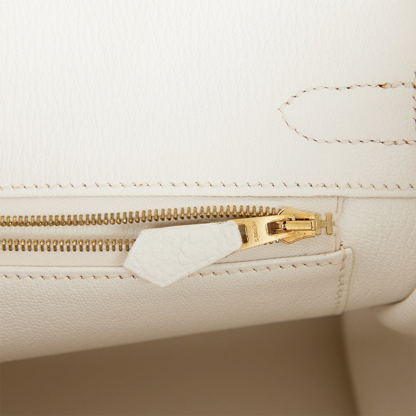 Hermes Birkin 30 White Clemence Gold Hardware