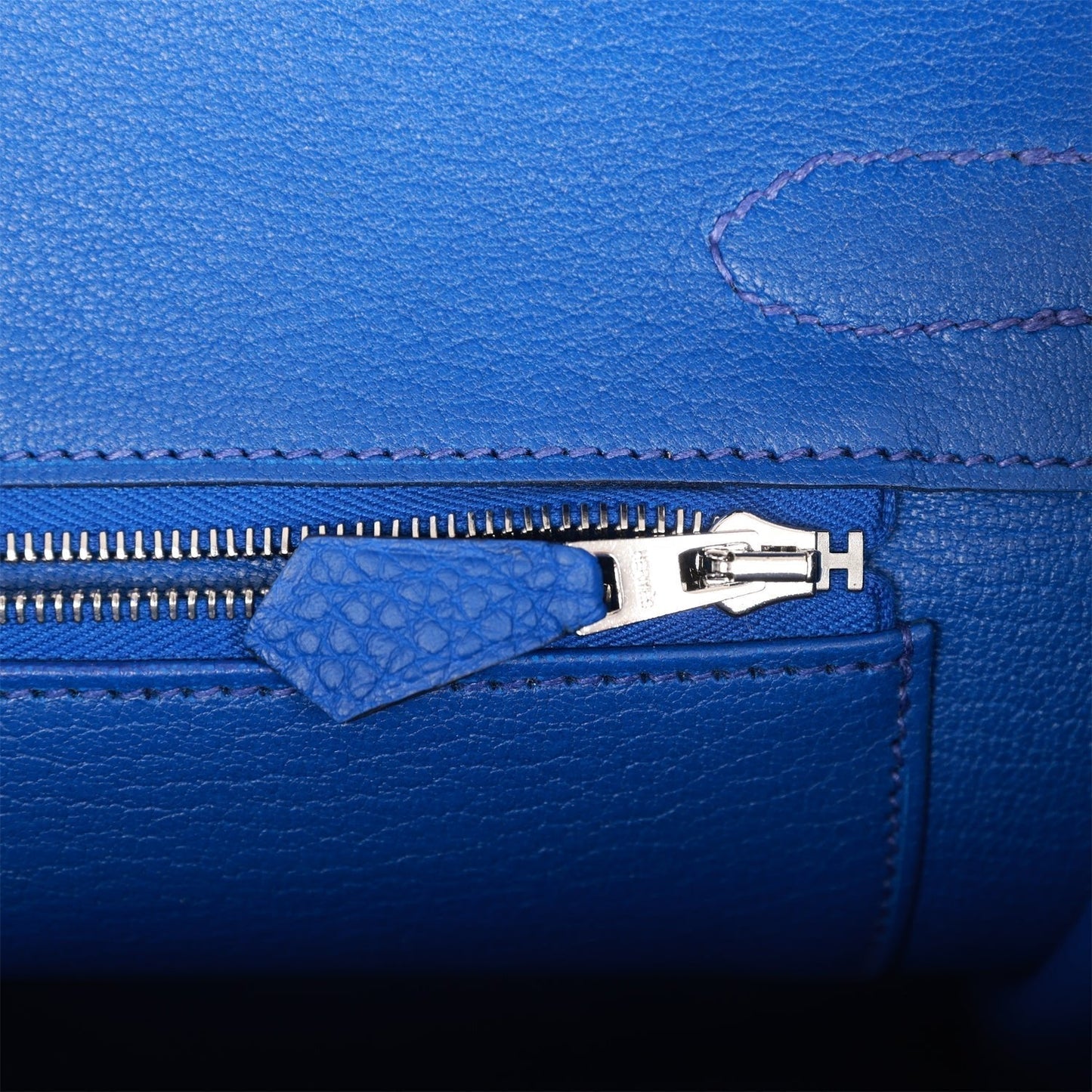 Hermes Birkin 30 Bleu Royal Togo Palladium Hardware