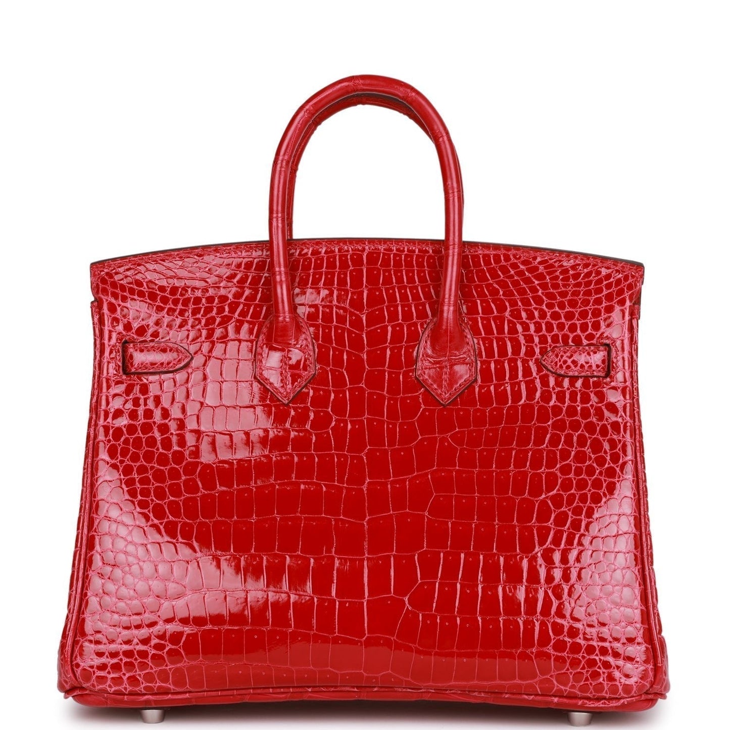 Hermes Special Order (HSS) Birkin 25 Braise Shiny Porosus Crocodile Palladium Hardware