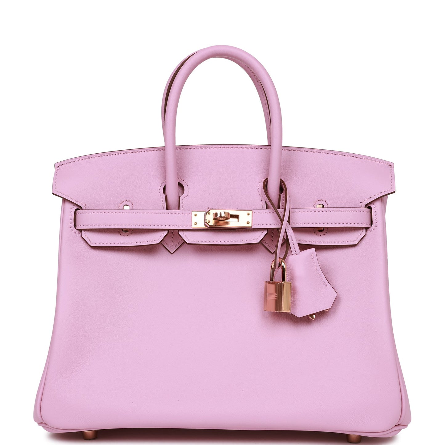 Hermes Birkin 25 Mauve Sylvestre Swift Rose Gold Hardware